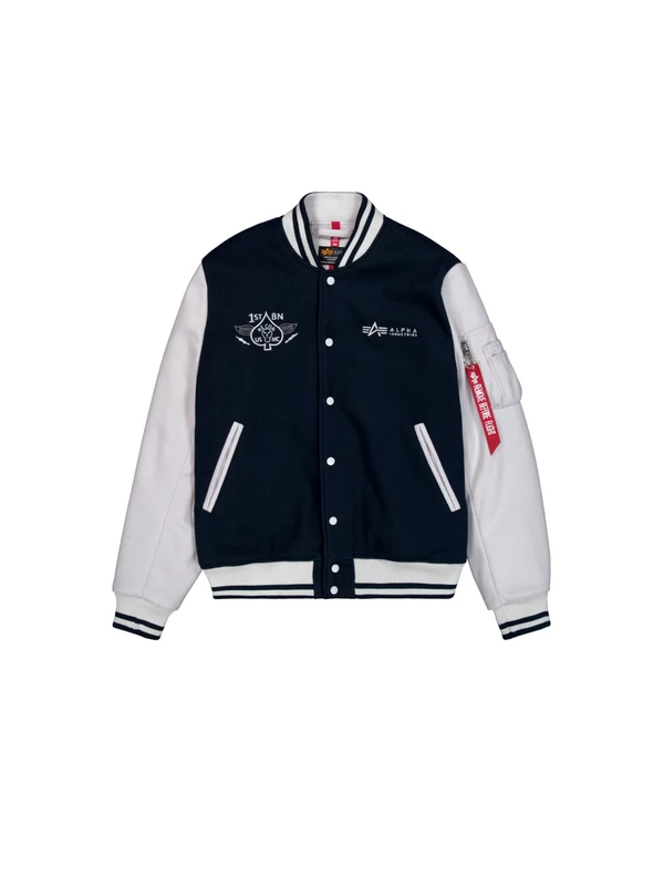 Alpha Industries Men's Varsity Air Force Bomber Jacket, Ultra Navy, S - Image 1