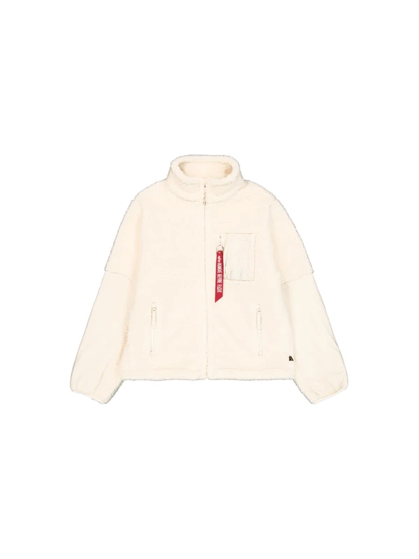 Alpha Industries Men's Sherpa Zip-Jacket, Off White, L