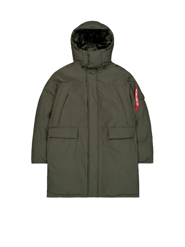 Alpha Industries Men's Puffer Parka Jacket, Dark Olive, S
