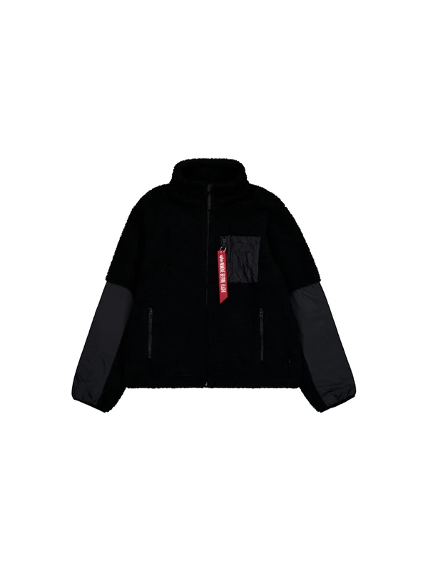 Alpha Industries Men's Sherpa Zip-Jacket, Black, 3XL
