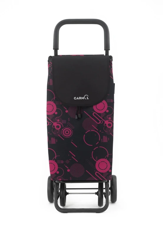 GARMOL Shopping Trolley 4 Wheels Strong Galaxy 48L | Extra Resistant Reinforced Chassis, Foldable, Soft Touch Handle, Zippered Pockets | Lightweight 3.75 kg