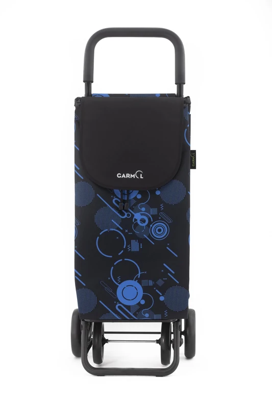 GARMOL Shopping Trolley 4 Wheels Strong Galaxy 48L | Extra Resistant Reinforced Chassis, Foldable, Soft Touch Handle, Zippered Pockets | Lightweight 3.75 kg