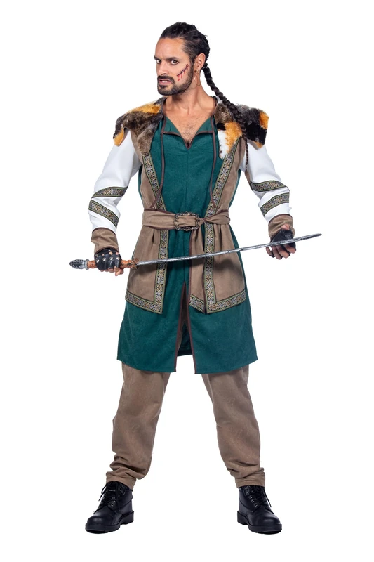 WILBERS & WILBERS 330470 Viking Costume Men, 3-Piece Warrior Outfit, Medieval Fancy Dress for Carnival, Theme Party - Image 1