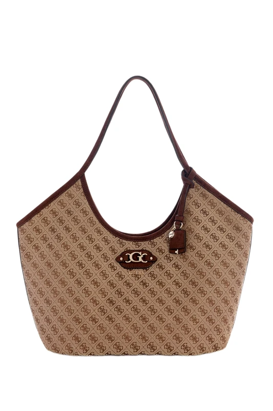 GUESS Tote Bag Women Samantha Girlfriend Tote Beige