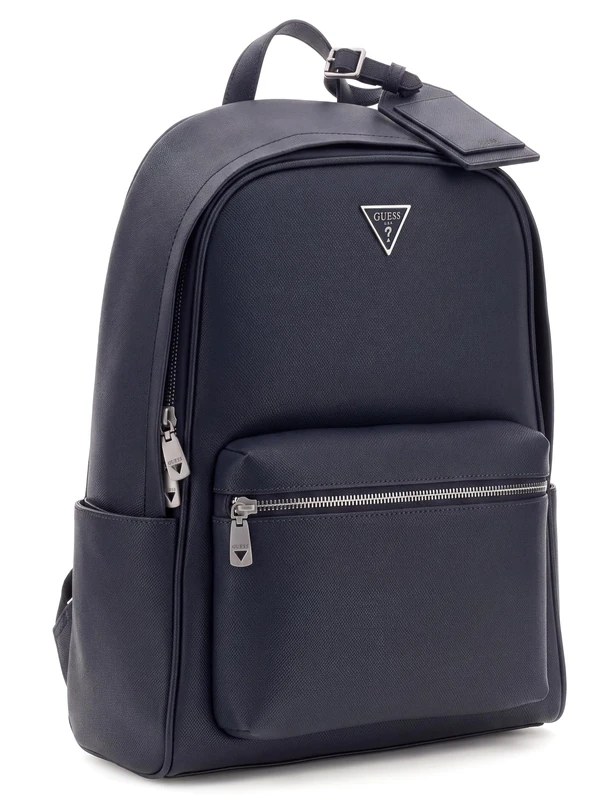 GUESS Men's Backpack Milano Squared Backpack Navy Blue