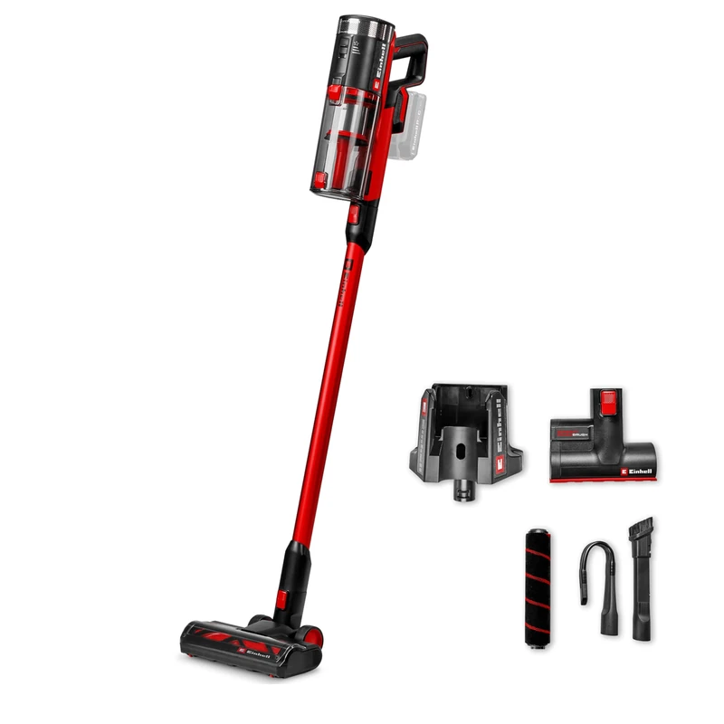 Einhell Cordless Stick Vacuum Cleaner 18V, Power X-Change, Brushless, 270Mbar, 3 Power Modes, Bagless, 3 Way Filter System includes Accessories, Without Battery TE-SV 18/270 Li BL-Solo