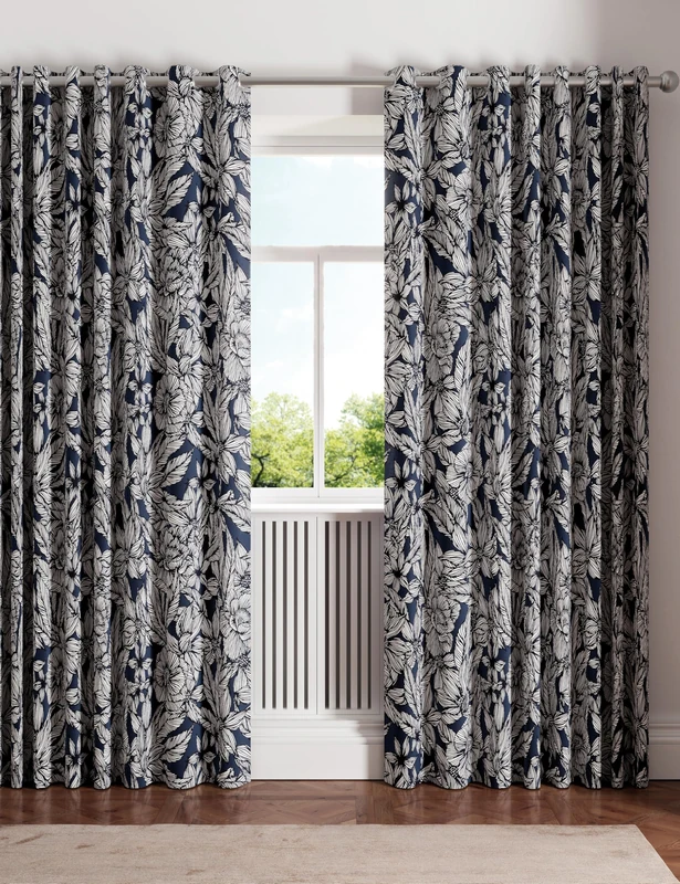Ted Baker Vietnam Blackout Lined Curtains Navy
