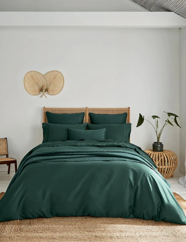 Ted Baker Plain Dye Duvet Cover Forest - Image 1