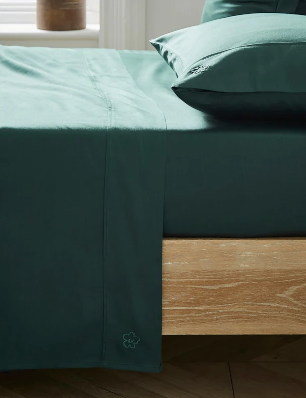 Ted Baker Plain Dye Flat Sheet K/S Forest