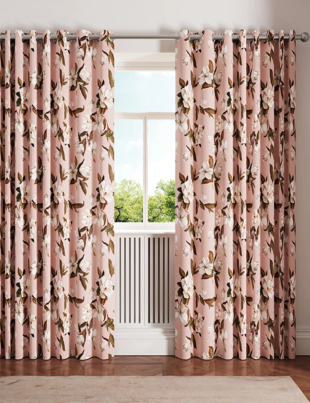 Ted Baker Opal Floral Lined Curtains 90X54 Pink