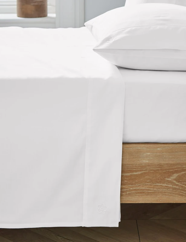 Ted Baker Plain Dye Flat Sheet D/B White
