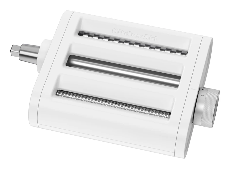 KitchenAid 5KSM3PPA Plastic 3-Piece Pasta Roller and Cutter Set, Includes Pasta Roller, Spaghetti Cutter and Fettuccine Cutter, White Plastic Attachment for KitchenAid Stand Mixers