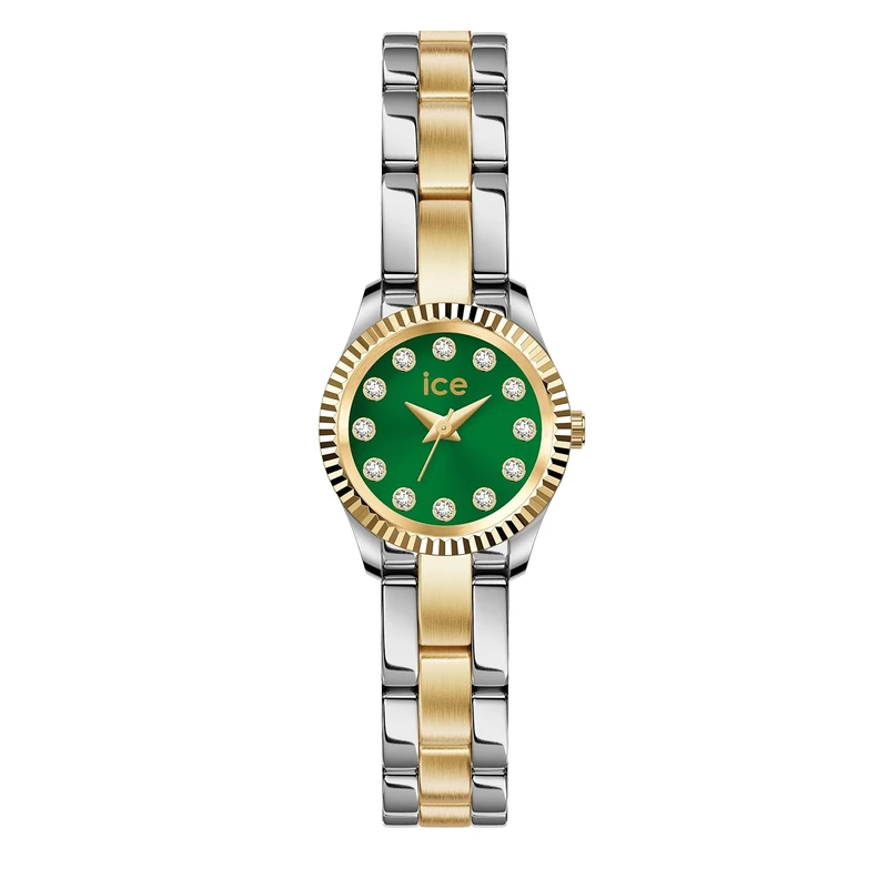 ICE-WATCH - ICE Mimi Silver Gold Olive - Montre Tendance argentée Pour Femme avec Bracelet en Acier inoxydable - 025538 (19mm)