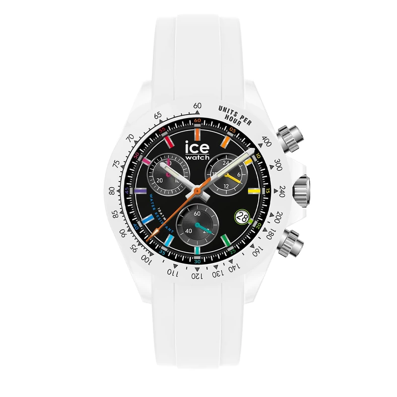ICE-WATCH - BEWATCH White Chromatic - Montre Blanche Pour Homme avec Bracelet en Silicone - 025631 (41mm)