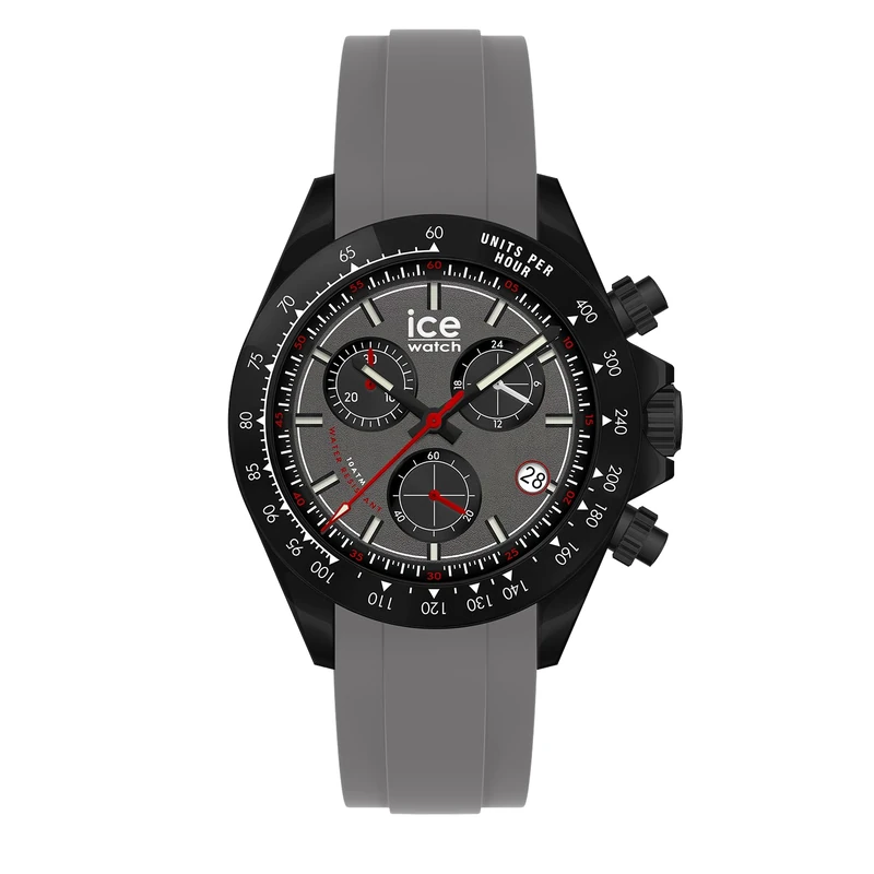 ICE-WATCH - BEWATCH Iron Grey - Montre Noire Pour Homme avec Bracelet en Silicone - 025629 (41mm)