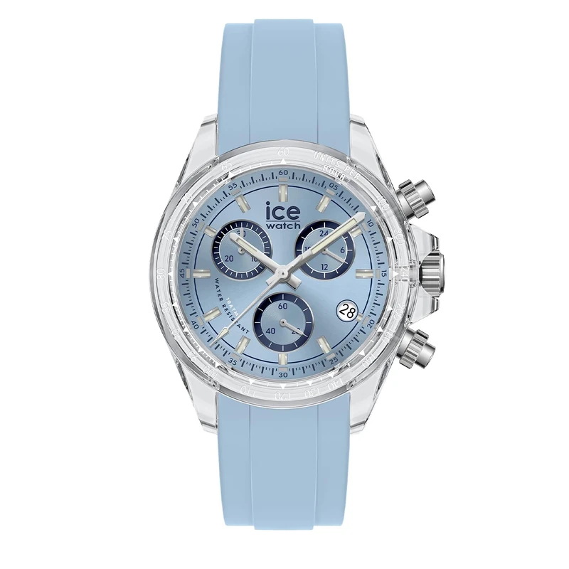 ICE-WATCH - BEWATCH Clear Timeless Blue - Montre transaprent Pour Homme avec Bracelet en Silicone - 025632 (41mm)
