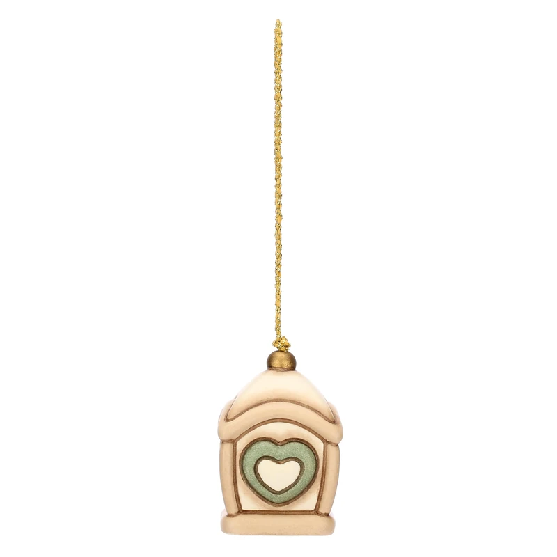 Lantern with Ceramic Heart - Ceramic - 2.8 x 2.8 x 4 cm