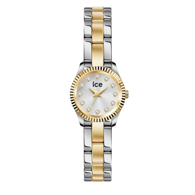 ICE-WATCH - ICE Mimi Silver Gold - Montre Tendance argentée Pour Femme avec Bracelet en Acier inoxydable - 025537 (19mm)