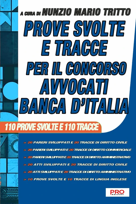 Prove svolte e tracce per il concorso Avvocati Banca d'Italia