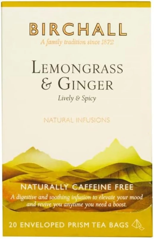 Birchall Tea Bags, Lemongrass & Ginger Herbal Tea Gift Set - Image 1