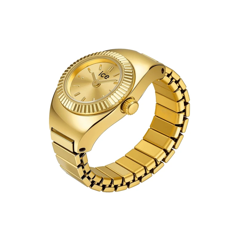 ICE-WATCH - Chouchou Gold - Gold Ring Watch for Women with extendable Stainless Steel Bracelet - 025516 (15mm)