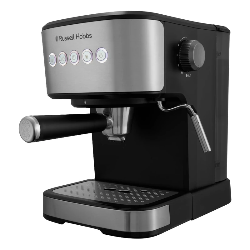 Russell Hobbs Espresso Machine [Compatible with Capsules or Ground Coffee] Classics Stainless Steel (Single & Double Serve, Steam Wand, 15 & 20 Bar Pressure, Cup Warmer, 1.5L Tank) 28700 - Image 1