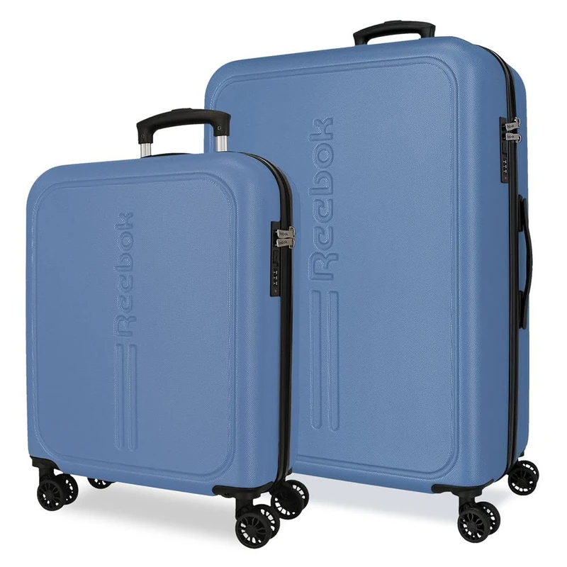 Reebok Valley Luggage Set Blue 55/65 cm Rigid ABS 93 L 5.65 kg Hand Luggage