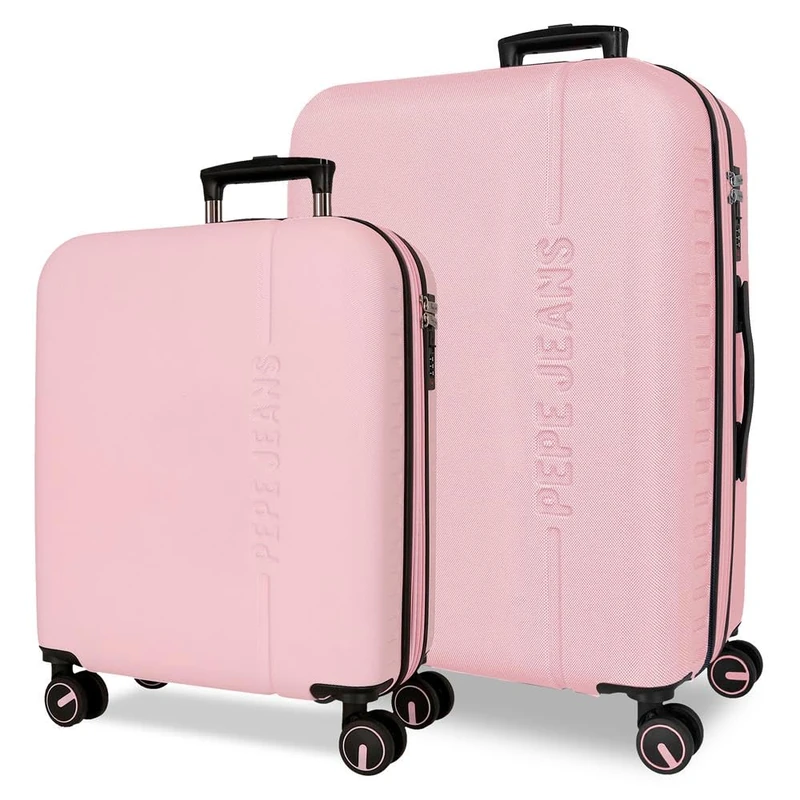 Pepe Jeans Montana Pink Luggage Set 55/68 cm Rigid ABS Integrated TSA Closure 109 L 6.9 kg Extendable Hand Luggage