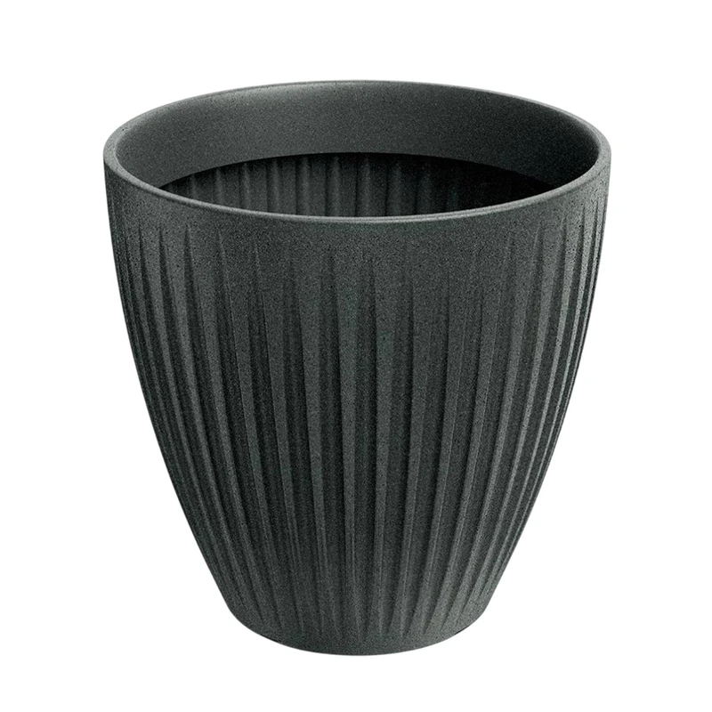 Well Home Rotomolding Pot Latia Round MIDL Ø48x48 Graphite Granite - Image 1