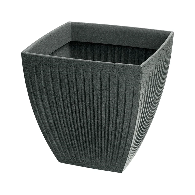 Well Home Rotomolding Pot Latia Square MIDL Ø40x40 Graphite Granite - Image 1
