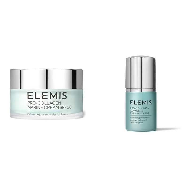 ELEMIS Pro-Collagen Marine Cream SPF30 50ml & Pro-Collagen Advanced Eye Treatment 15ml Anti-Ageing Duo