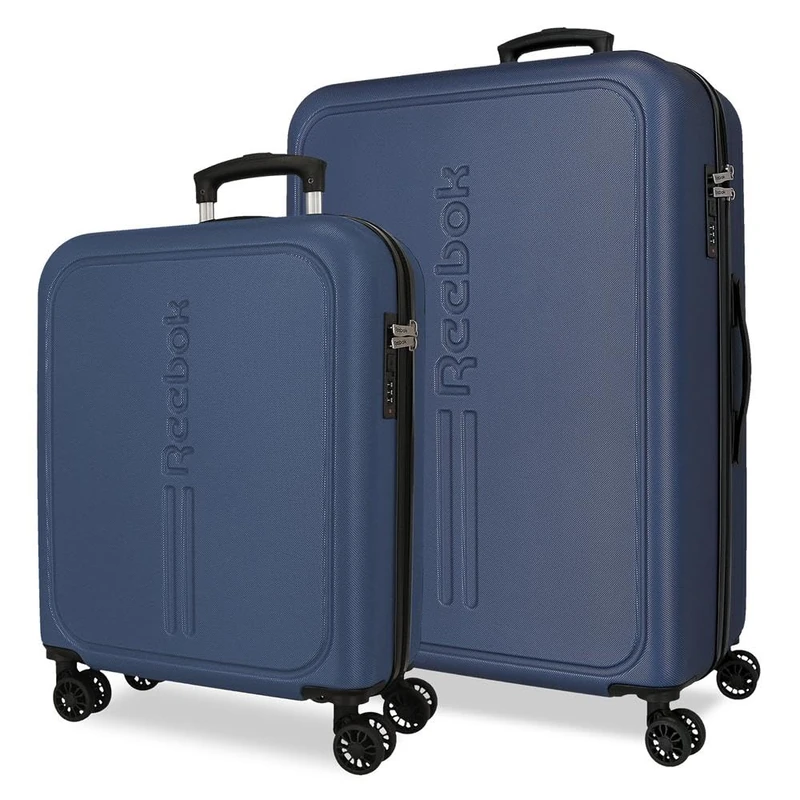 Reebok Valley Luggage Set Blue 55/65 cm Rigid ABS 93 L 5.65 kg Hand Luggage