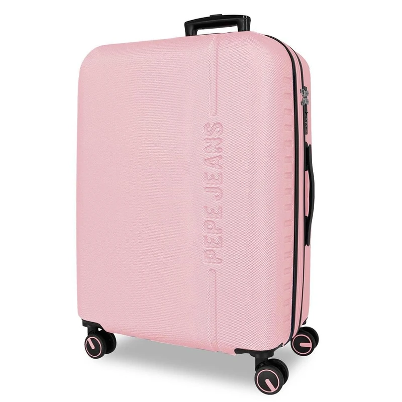 Pepe Jeans Montana Medium Pink Suitcase 48x68x27 cm Rigid ABS Integrated TSA Closure 72 L 4.14 kg - Image 1