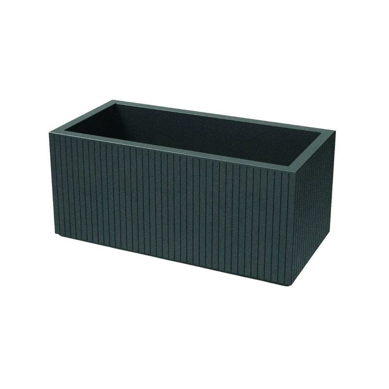 Well Home Rotomolding Planter Coro Case Graphite 80x38x36 - Image 1