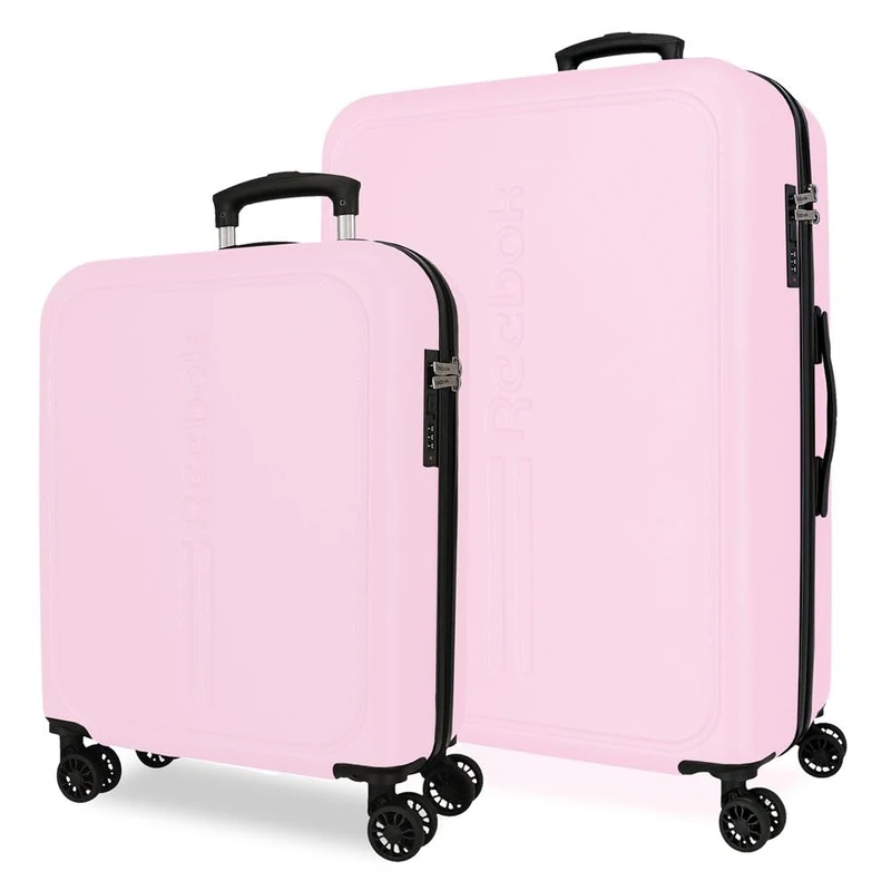 Reebok Valley Suitcase Set Pink 55/65 cm Hard ABS 93 L 5.7 kg Hand Luggage