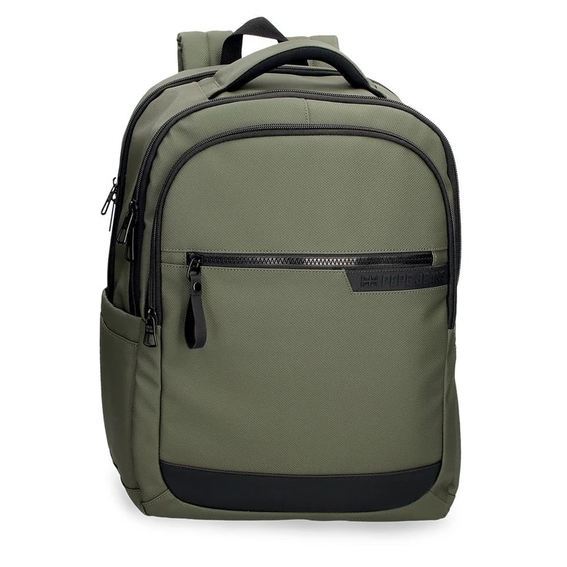Pepe Jeans Dorking Cabin Laptop Backpack 15,6 inches Green 31x44x15 cms Polyester with Synthetic Leather details 20,46L by Joumma Bags