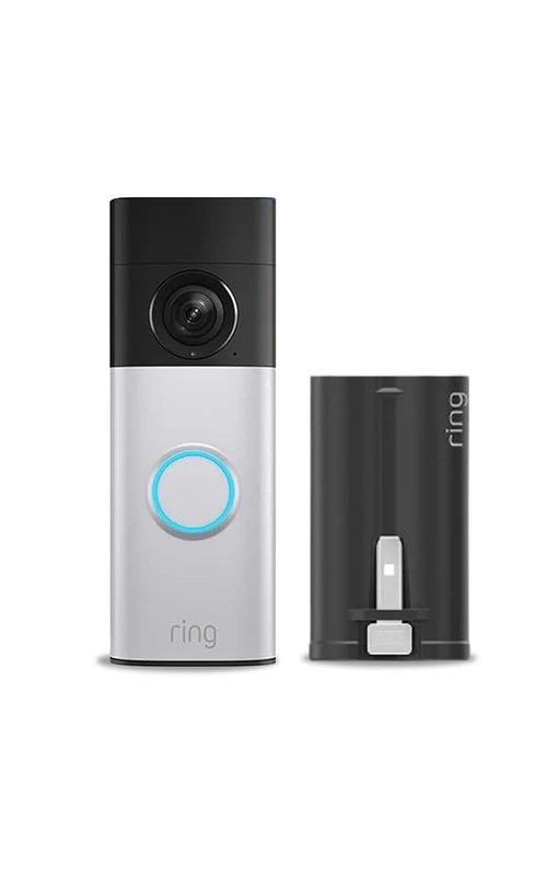Ring Battery Video Doorbell Plus with Quick Release Ultra Battery Pack | Retinal 2K | 6x Zoom | Low-Light Sight | Easy to install | 30-day free trial of Ring Subscription Plan