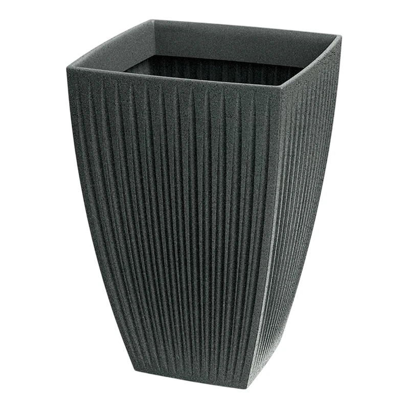 Well Home Rotomolding Pot Latia Square High Ø40x58 Graphite Granite
