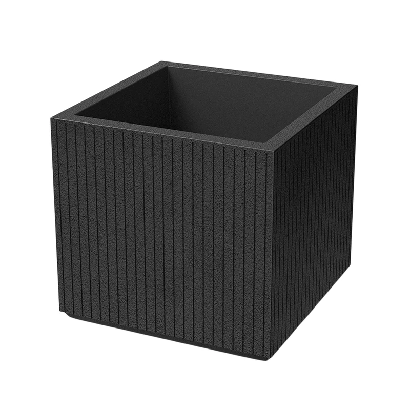 Well Home Rotomolding Pot Coro Square charcoal Ø48x44 - Image 1