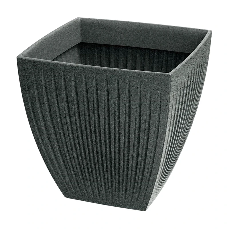 Well Home Rotomolding Pot Latia Square MIDL Ø48x48 Graphite Granite