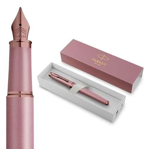 Parker IM Fountain Pen | Finishing Touch Collection | Mauve Finish | Fine Nib with Blue Ink Refill | Gift Box
