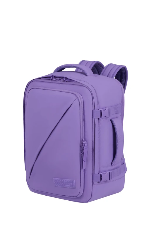 American Tourister Take2Cabin Puff - Cabin Backpack 40x30x20 cm - Hand Luggage for Ryanair, Wizz Air & Vueling, Underseat Bag with 15.6" Laptop Compartment - 26.5 L - 0.60 KG - Purple (Purple Pulse)