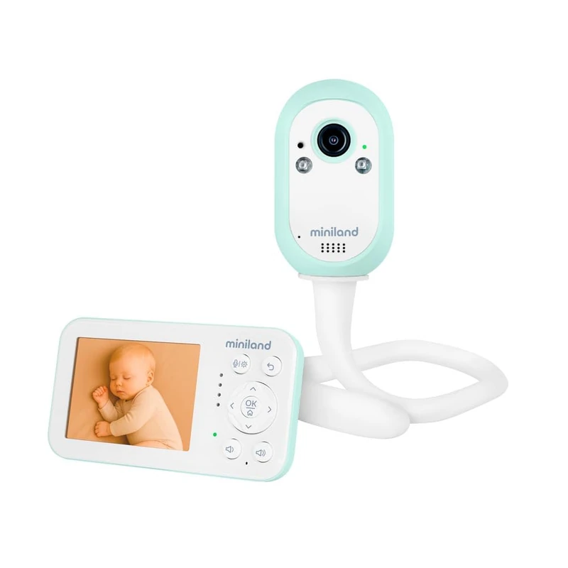 Miniland Digimonitor Go Lite Portable Baby Monitor with 30h Battery | 300m Range, Two-Way Talk, VOX Mode, Lullabies & Night Light - Image 1