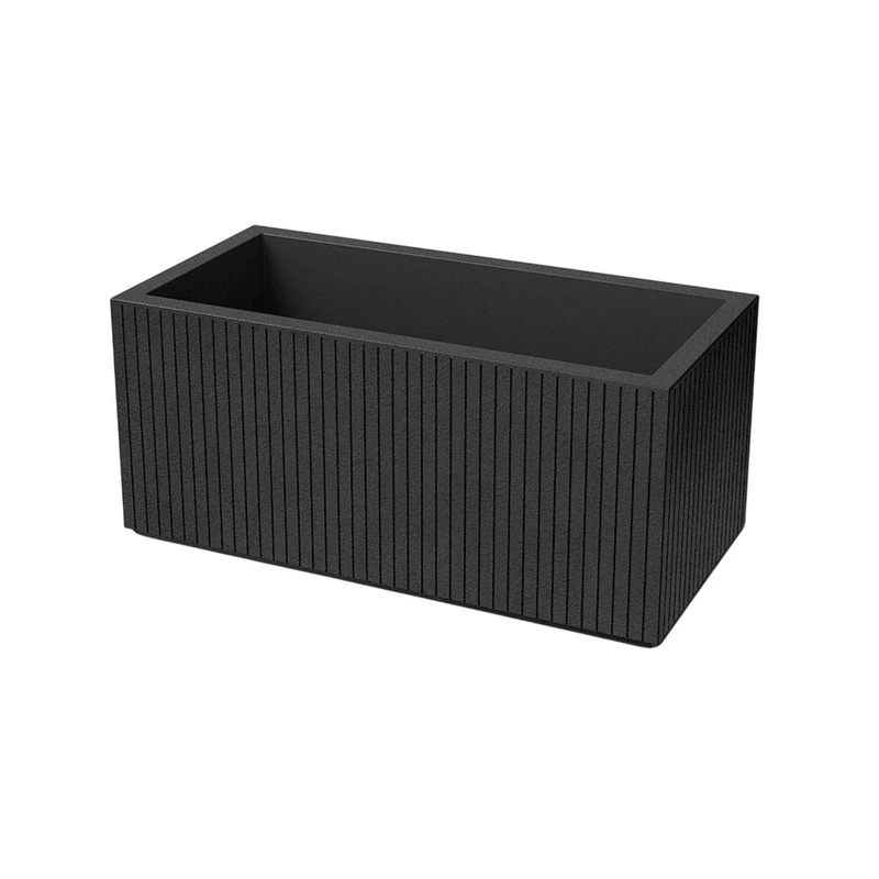 Well Home Rotomolding Planter Coro Case Charcoal 80x38x36 - Image 1