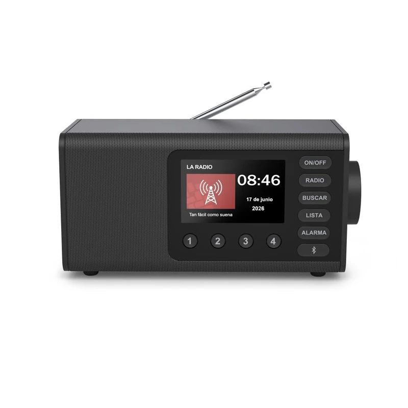 Hama | Digital Radio Dab/Dab+ and FM with Bluetooth (Desktop Radio with Color Screen, Wireless Music Speaker, Alarm Clock Radio with 30 Presets) Black.