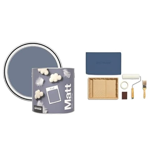 Rust-Oleum Matt Emulsion Wall & Ceiling Paint 2.5 Litre with Ready to Roll Kit (Large)