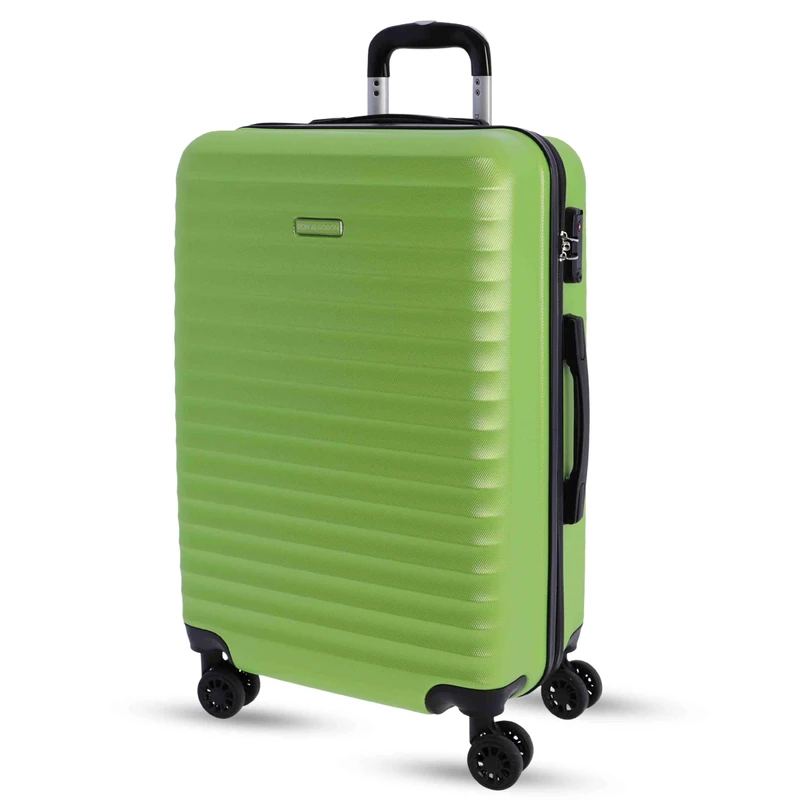Don Algodon Medium Suitcase 23 kg | Rigid Travel Suitcase with 4 Double Wheels 360º, TSA Lock and Telescopic Handle | Waterproof Luggage for Airplane Travel, Green, Mediana, Classic - Image 1