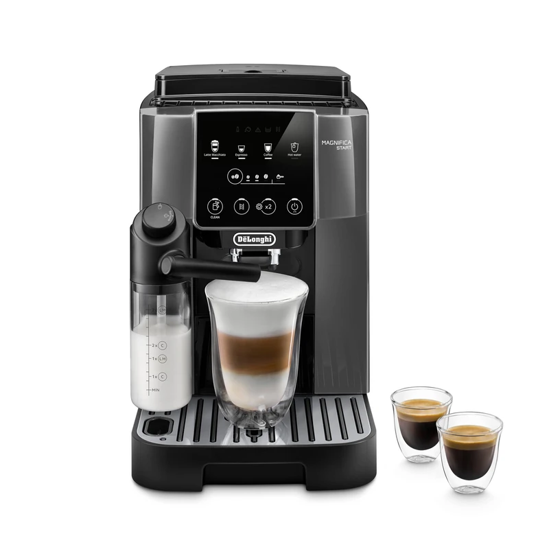 De'Longhi Magnifica Start - Automatic Bean to Cup Coffee Machine, LatteCrema Hot Milk System, 4 One-Touch Recipes, Espresso, Latte Macchiato & Hot Water, Automatic Cleaning, Black (ECAM220.61.GB)
