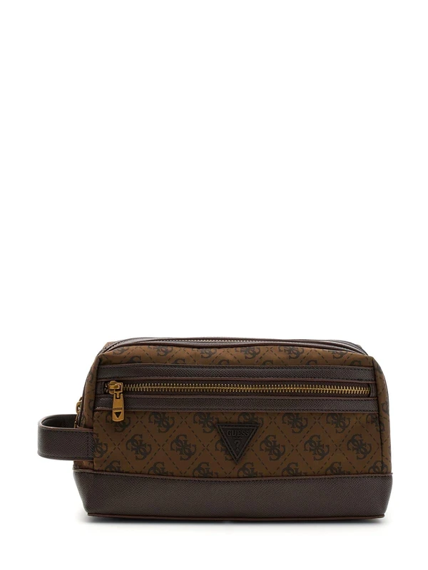 GUESS Utility Bag Berlin Small Necessaire Coffee Brown