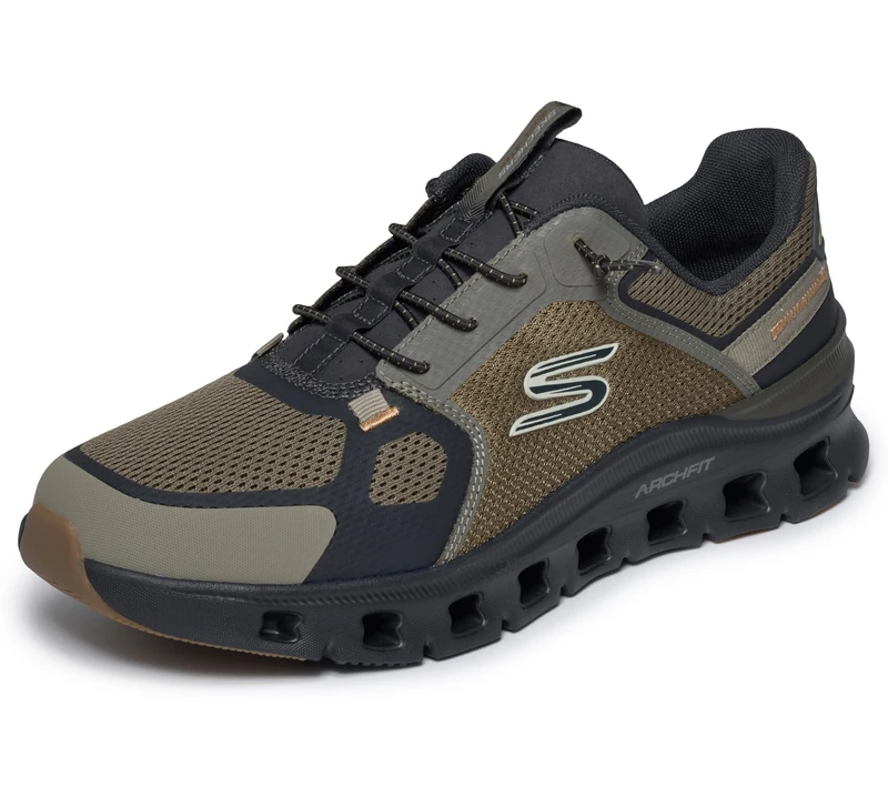 Skechers Men's Glide-Step Pro Fardoh Trainer, Olive, 9 UK